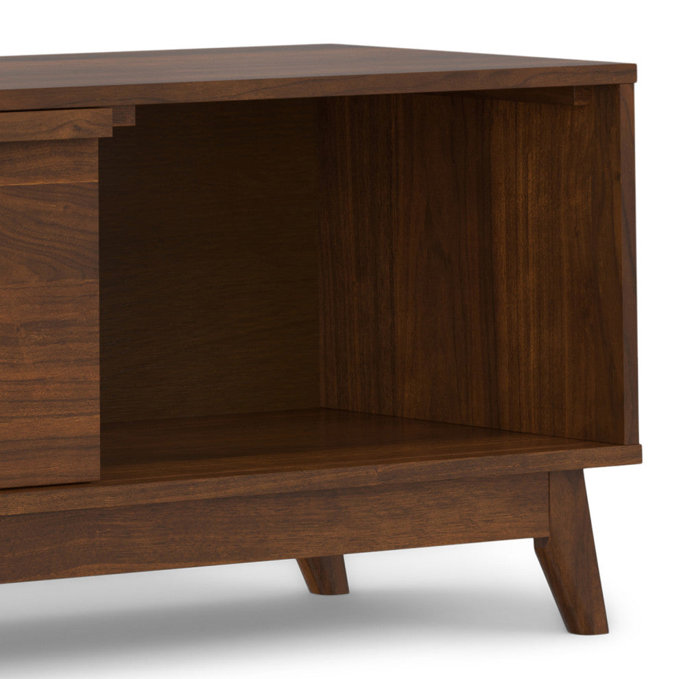 Lennon 72" Low TV Stand, Walnut Veneer