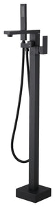 Freestanding Tub Shower Claw Foot Faucet With Handheld Spout, Matte Black