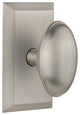 Studio Plate Passage Homestead Door Knob, Satin Nickel
