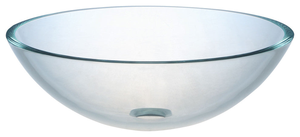 RYVYR GV101WHI Glass Vessel - Crystal Clear Glass