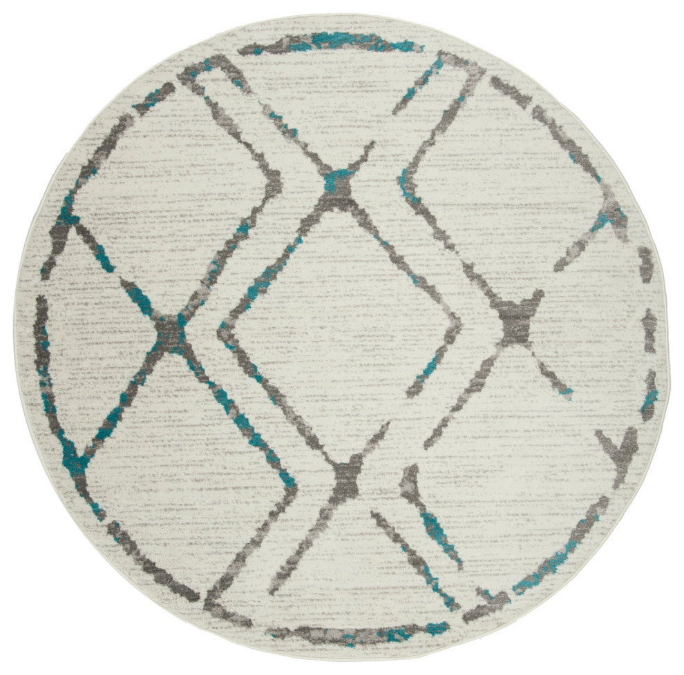 Safavieh Skyler Sky197D Bohemian Rug, Ivory/Blue, 2'0"x12'0" Runner