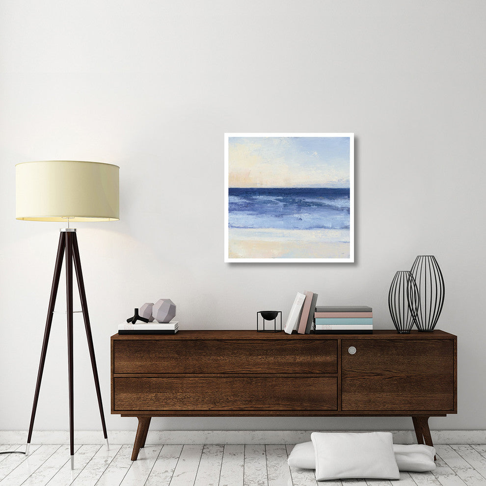 "True Blue Ocean II" Digital Paper Print by Julia Purinton, 32"x32"