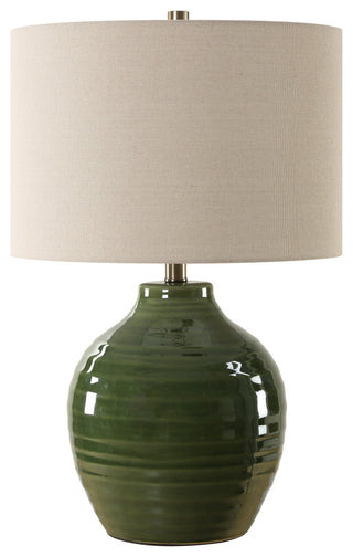 23" Coastal Green Table Lamp