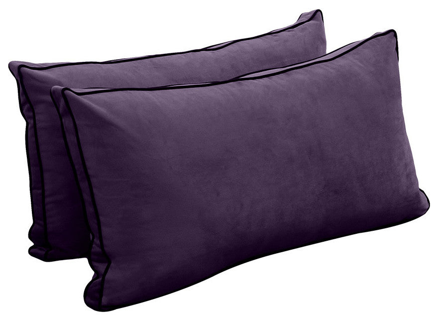 STYLE V2 Full Velvet ContrastPipe Indoor Daybed Bolster Pillow |COVER ONLY|AD339