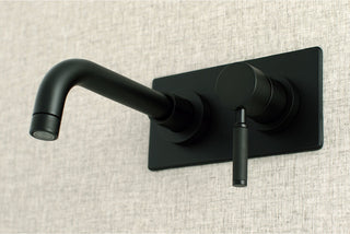 Kingston Brass Single-Handle Wall Mount Bathroom Faucet, Matte Black
