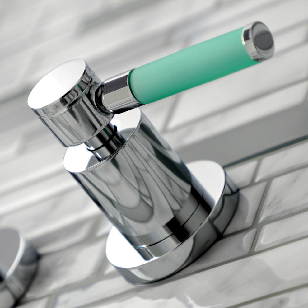 Kingston Brass KS8121DKL 2-Handle Wall Mount Bathroom Faucet, Polished Chrome