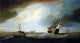 Thomas Allen English and Dutch Men of War in a Swell Wall Decal