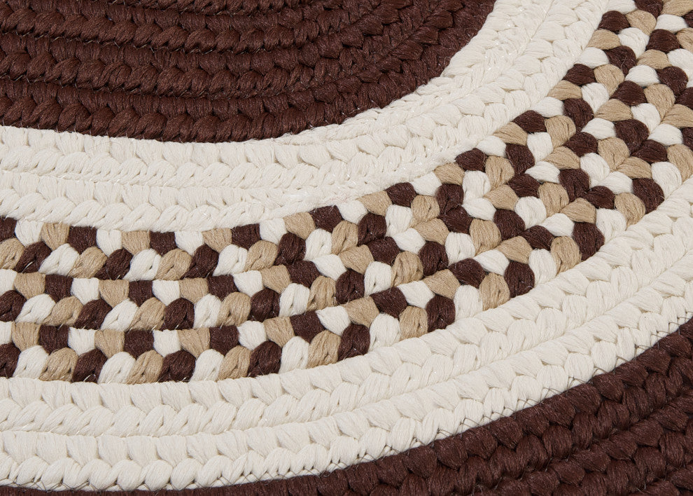 Colonial Mills Flowers Bay FB81 Brown Indoor/Outdoor Area Rug, Round 12'x12'