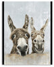 32" Cute Donkeys Canvas Wal Art