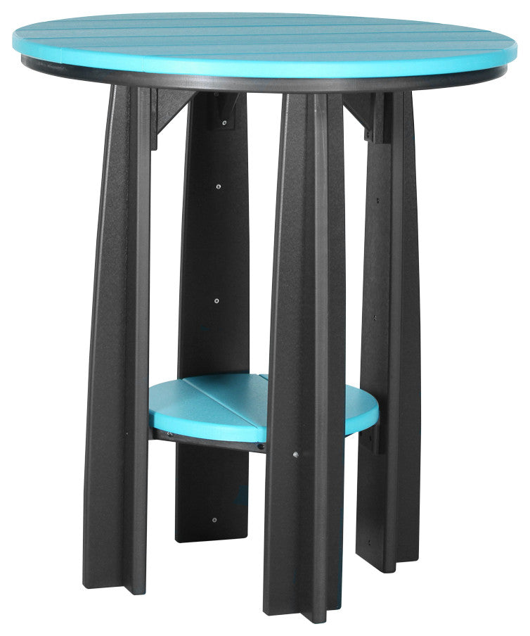 Poly Balcony Table, Aruba Blue & Black