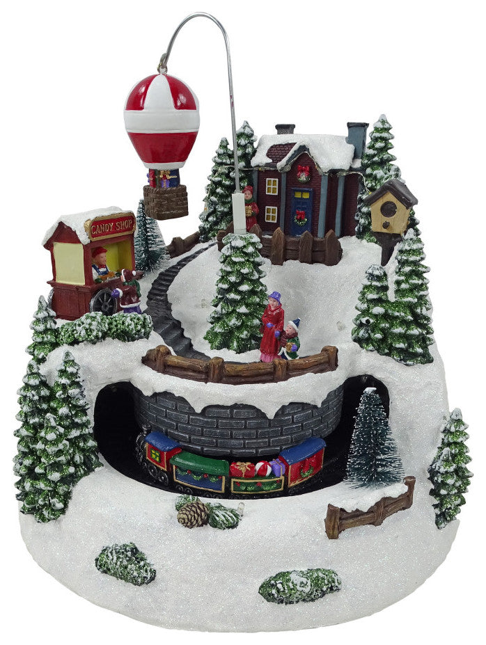 Animated Christmas Village Holiday Tabletop Decor
