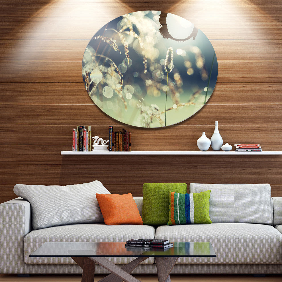 Sunny Meadow With Wild Flowers, Flower Disc Metal Wall Art, 11"