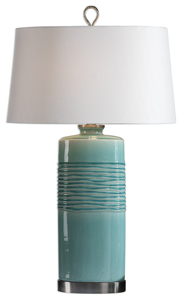 Uttermost Rila Distressed Teal Table Lamp