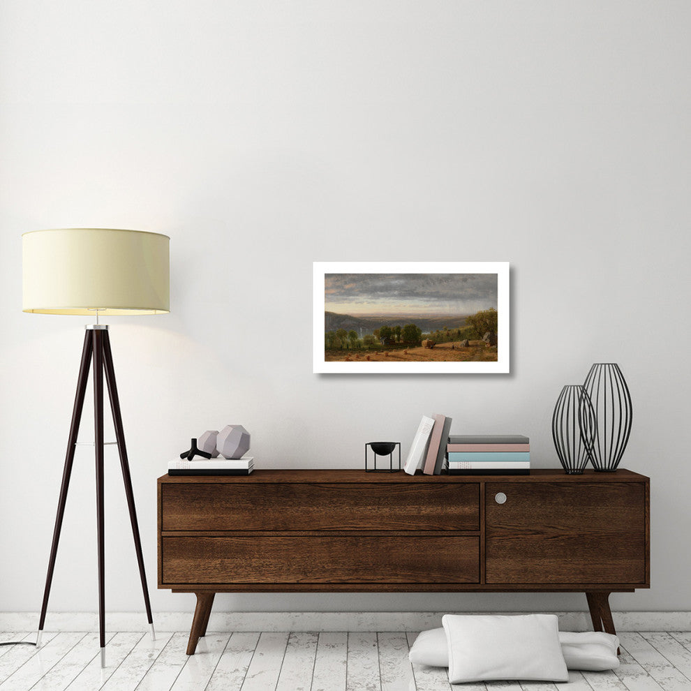 "Landscape with Haywain, 1861" Print by Worthington Whittredge, 32"x17"