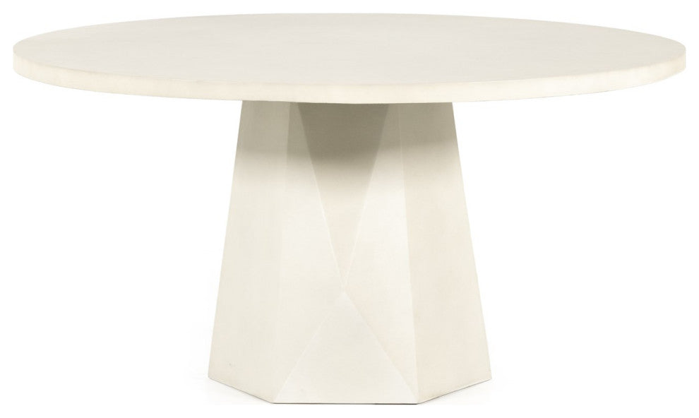 Bowman Outdoor Dining Table-60-White