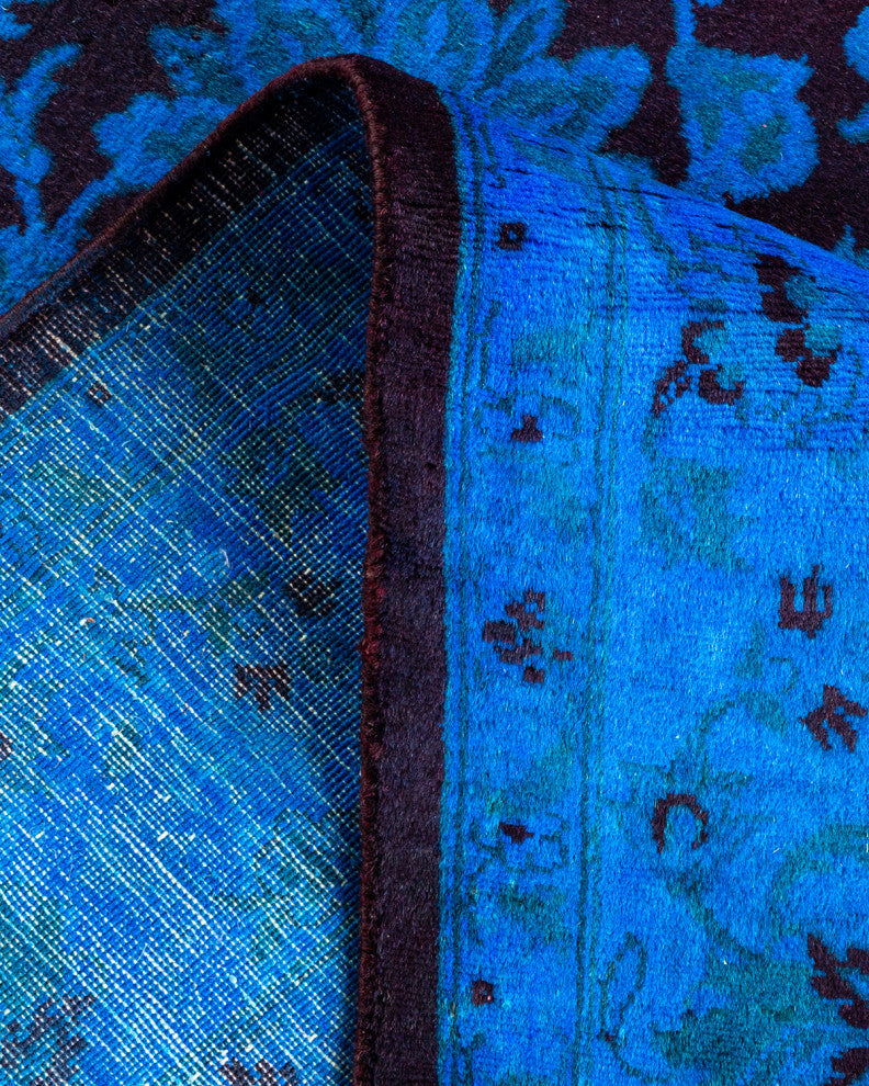 Fine Vibrance, One-of-a-Kind Hand-Knotted Area Rug Blue, 4' 3" x 6' 3"