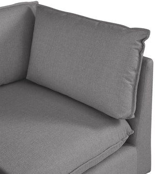 Mackenzie Linen Textured Fabric Upholstered Corner Chair, Grey