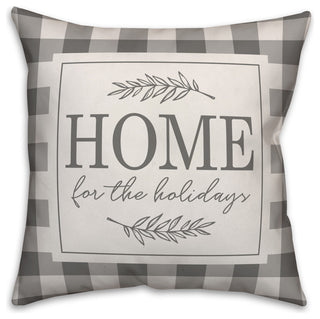 Home For The Holidays 18"x18" Throw Pillow Cover