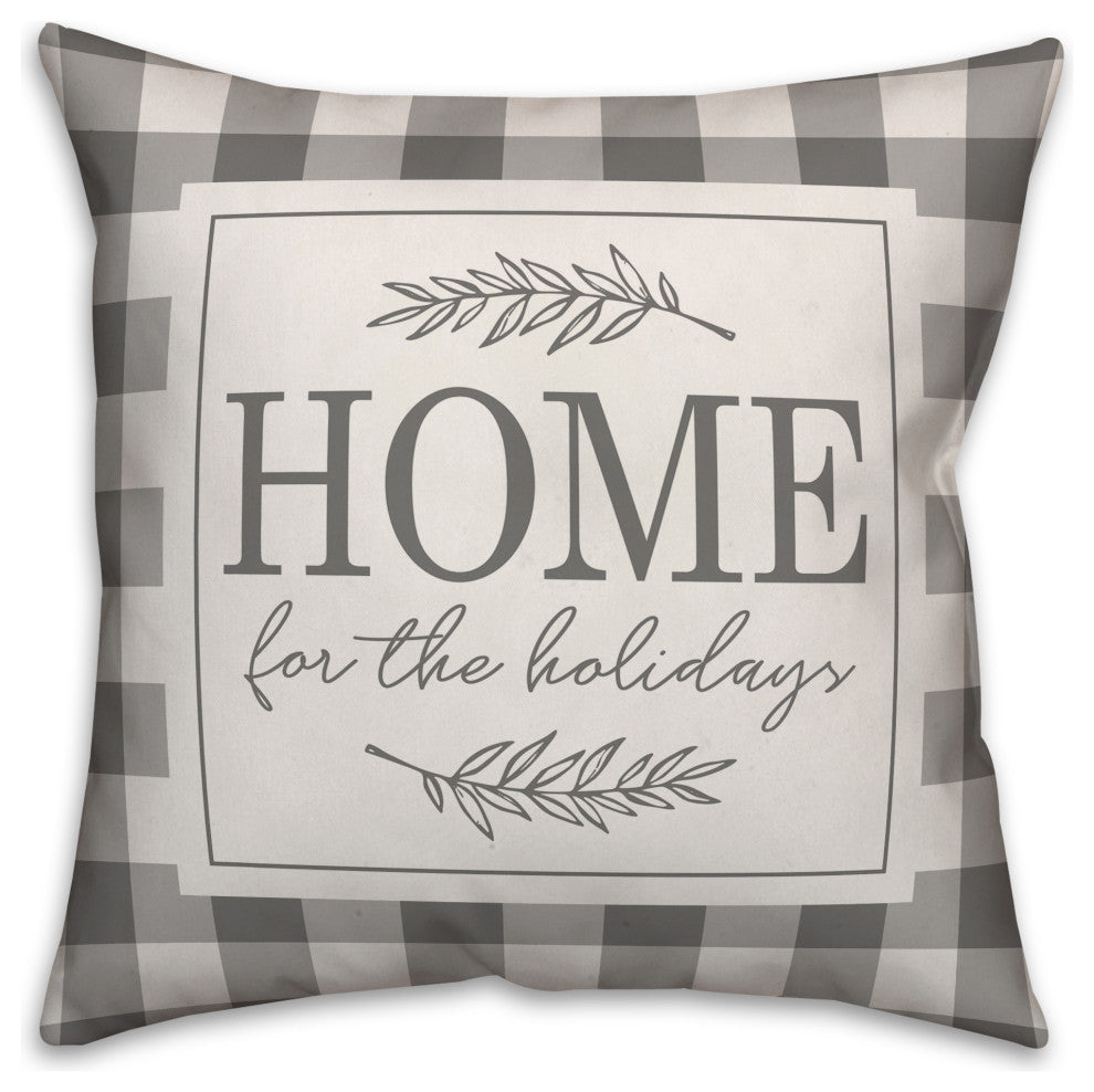 Home For The Holidays 18"x18" Throw Pillow Cover