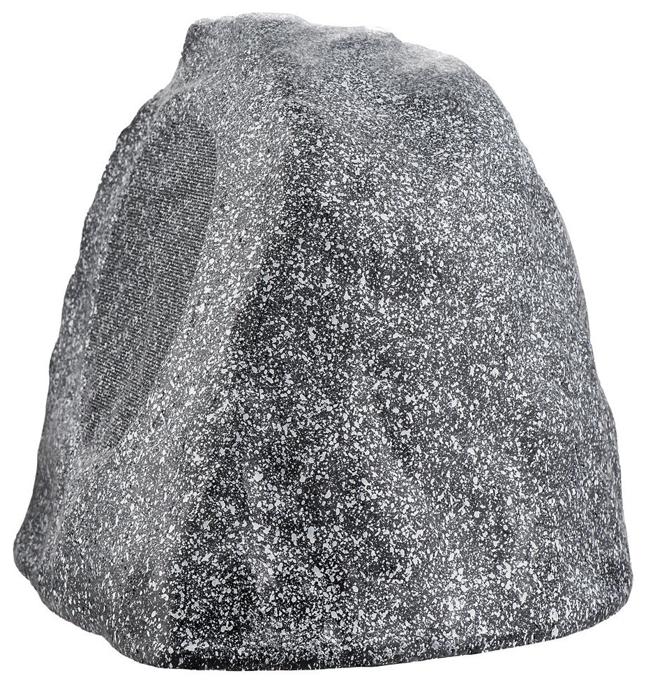 8" 200W Weather Resistant Outdoor Rock Speaker Pair, Grey