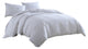 3 Piece King Comforter Set with Pinstripe Pattern, White and Black