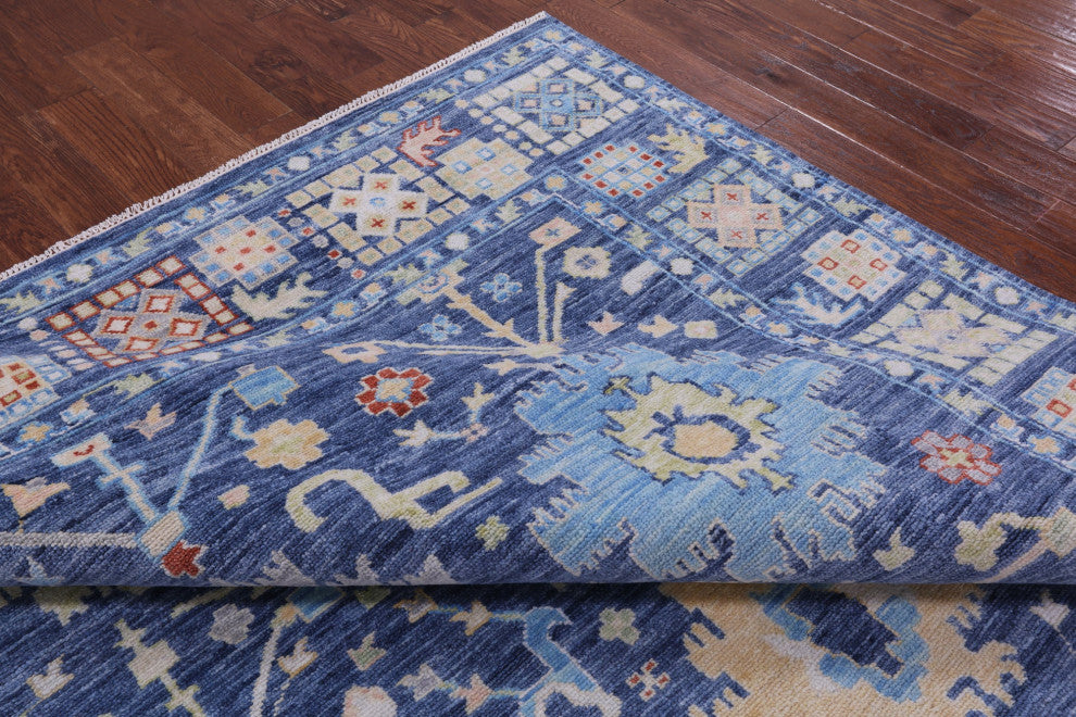 Handmade Turkish Oushak Wool Rug 9' 1" X 12' 3" - Q13307