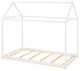 Gewnee Twin Size Wooden House Bed in White