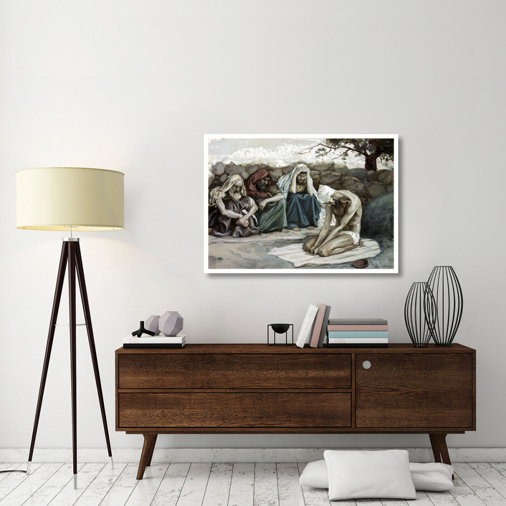"Job and His Three Friends" Digital Paper Print by James Tissot, 46"x33"