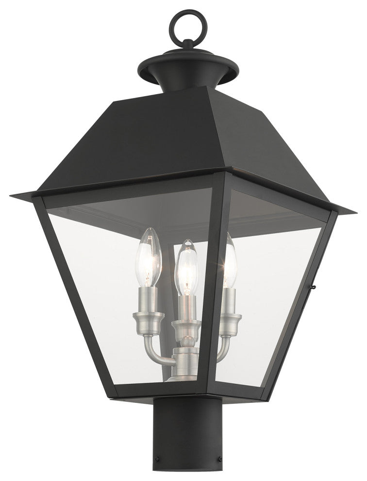 Black Classic, Colonial, Historical, Timeless Outdoor Post Top Lantern