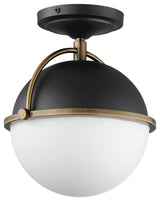 Maxim 12410 Duke 10"W Semi-flush Globe Ceiling Fixture - Black / Weathered