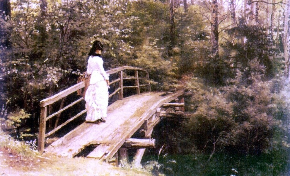 Ilia Efimovich Repin On a Bridge in Abramtsevo Wall Decal