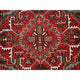 Barn Red Pure Wool Hand Knotted Vintage Persian Heriz Oriental Rug 9'9"x12'5"