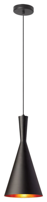 Helsinki 1-Light Pendant, Aluminum, Matte Black