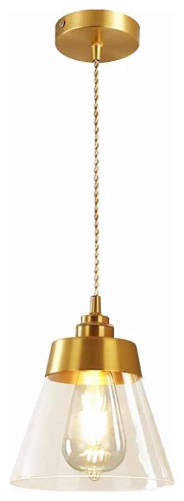Gold and glass pendant light Adjustable Cord for Kitchen Island light
