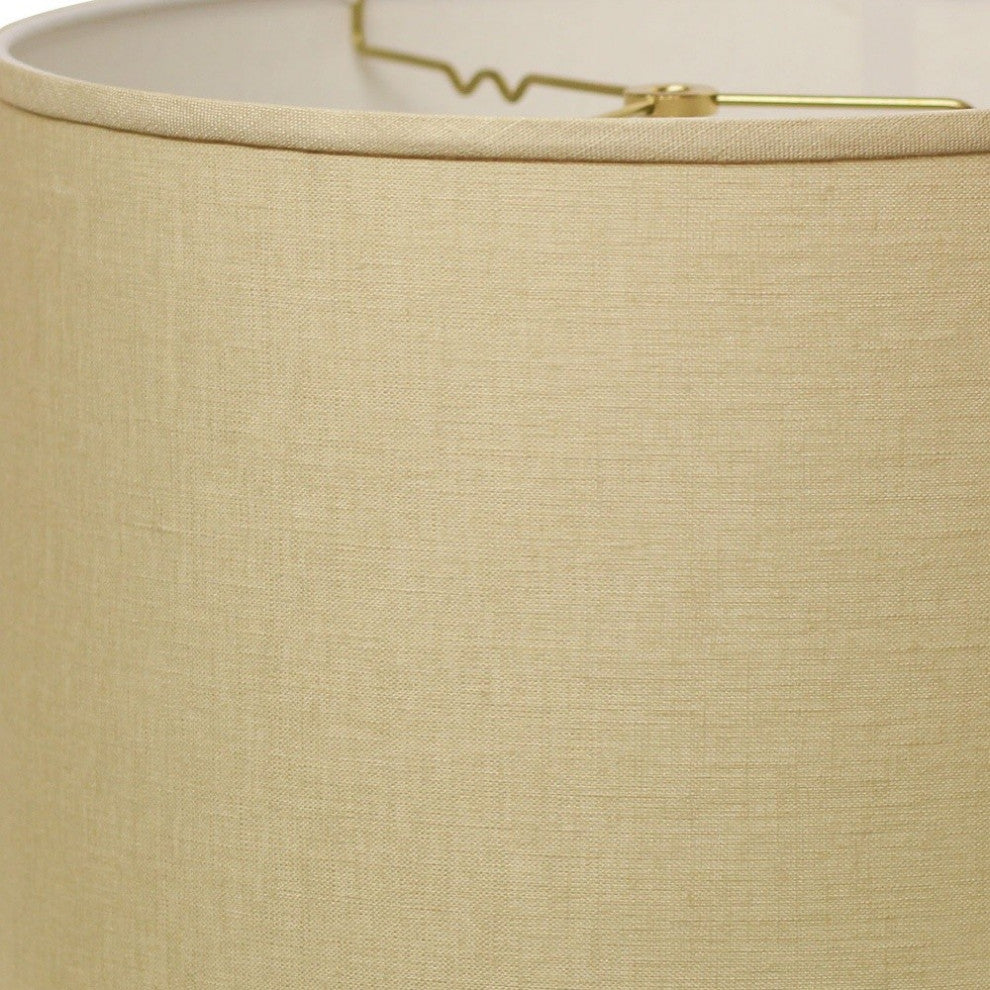 15" Parchment Biege Throwback Drum Linen Lampshade