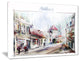"Montreux Illustration" Digital Landscape Canvas Print, 20"x12"