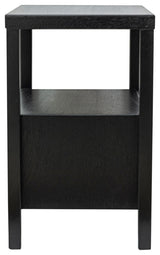 East at Main Windwood 22" Wood Nightstand, Black