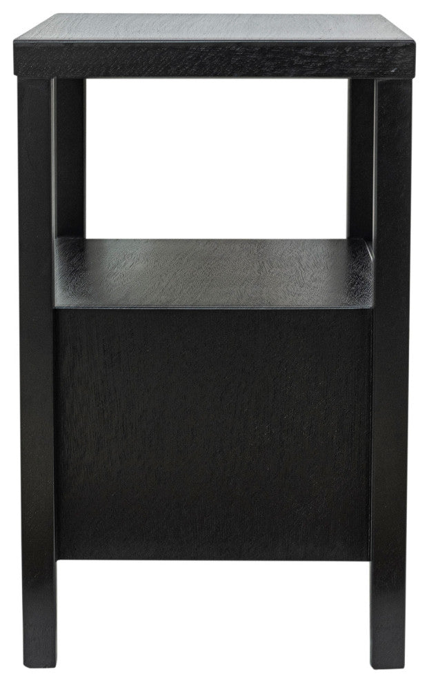 East at Main Windwood 22" Wood Nightstand, Black