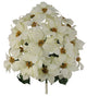 24 Stems Faux Velvet Poinsettia Christmas Bush, Cream