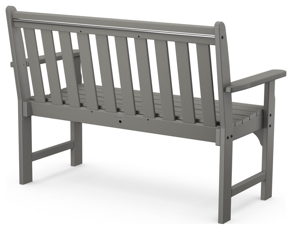 Polywood Vineyard 48" Bench, Slate Gray