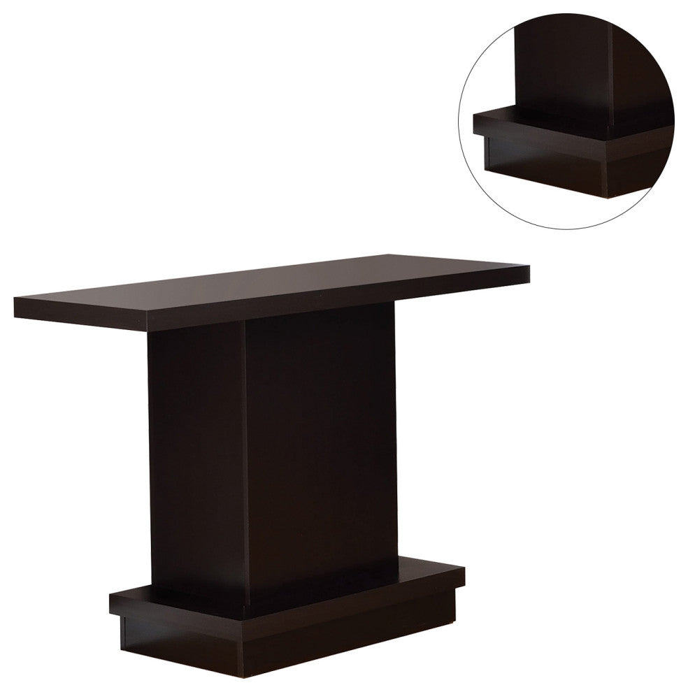 Pedestal Sofa Table, Cappuccino