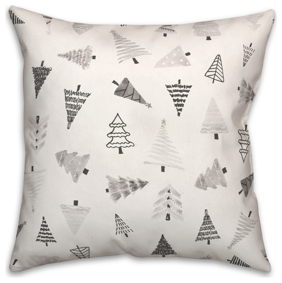 Watercolor Trees 18x18 Indoor/Outdoor Pillow