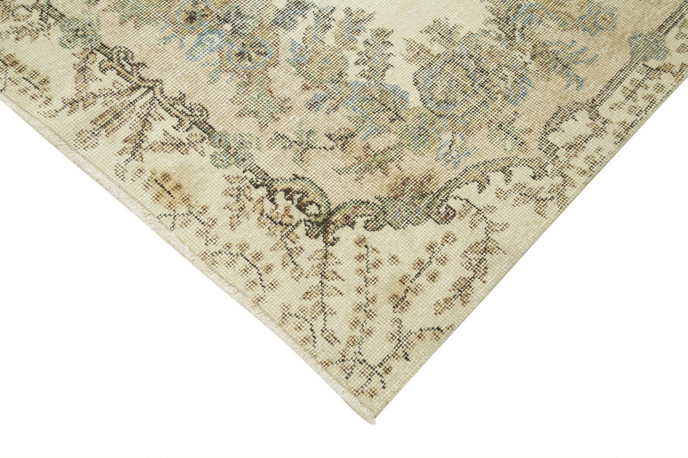 Rug N Carpet - Handmade Turkish 3' 9" x 8' 5" Low Pile  Small Area Rug