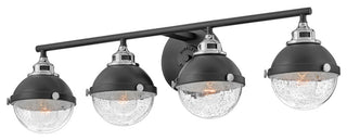 Hinkley Fletcher Large Four Light Vanity, Black