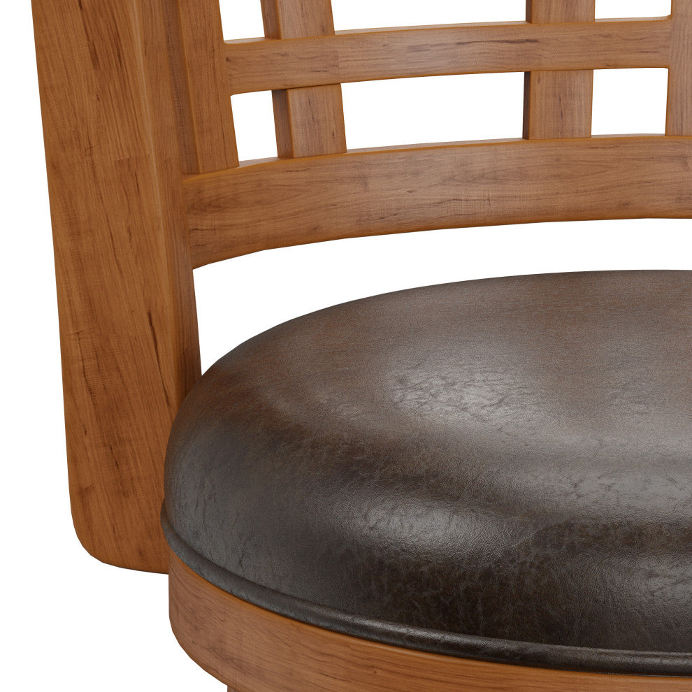 Fairfox Wood Swivel Stool, Counter Stool