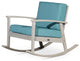 DTY Outdoor Living Longs Peak Eucalyptus Rocker w/ Cushions, Driftwood Gray, Sag