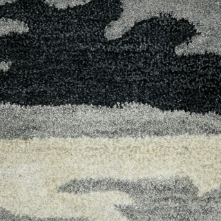 Abstract Gunter Area Rug, Dark Gray, 2' x 3', Abstract