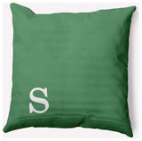 18" x 18" Modern Monogram Indoor/Outdoor Polyester Throw Pillow, Sage