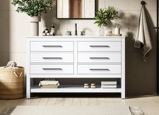 Home Living 54" Single Bathroom Vanity, White