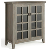 Artisan Solid Wood Medium Storage Cabinet, Distressed Gray